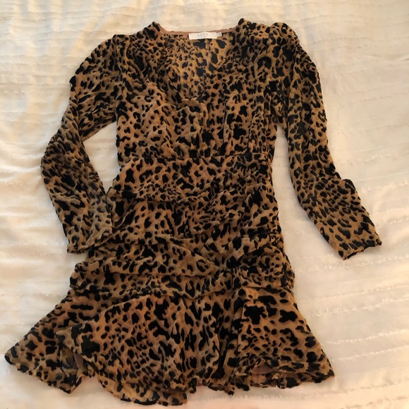 Astr Dresses & Skirts - NWT ASTR the Label Ruched Leopard Mini-Dress